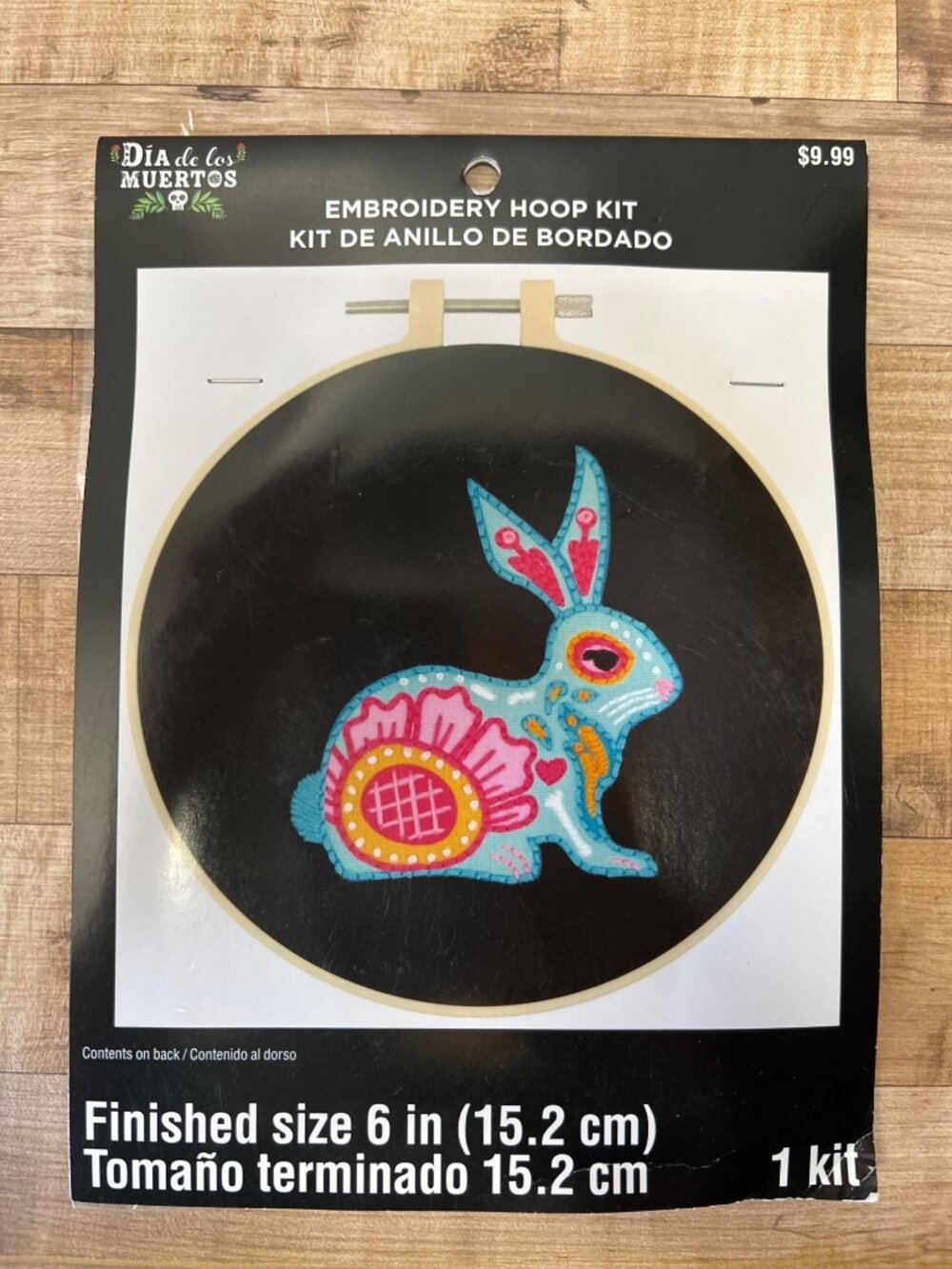 Dia De Los Muertos Embroidery Hoop Kit 6" Finished Size Includes Threads & Instr